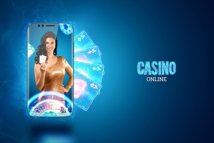 Live dealer at Caribbean Stud Poker table on asiajp88 mobile app